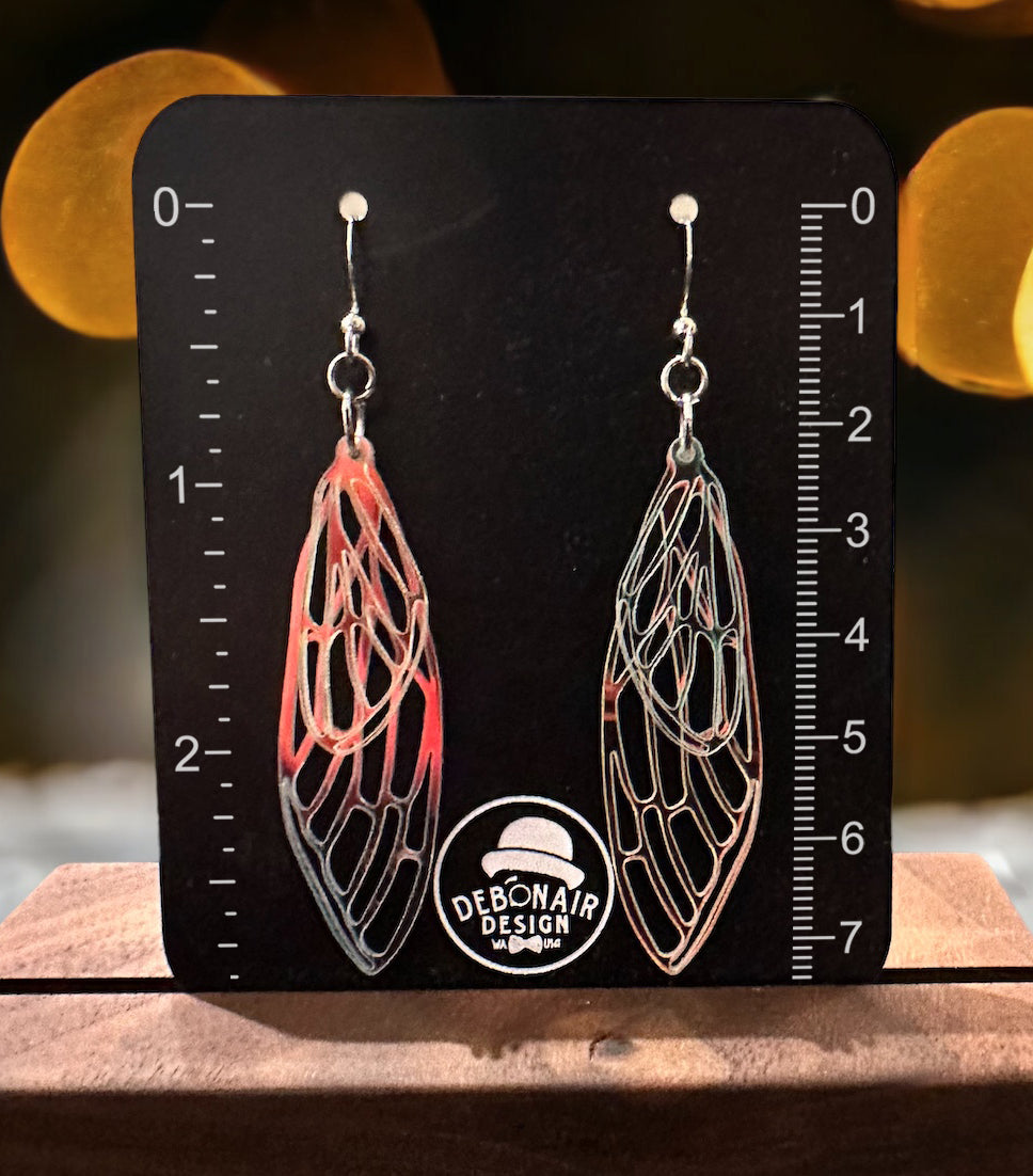 Cicada Wing Iridescent Earrings